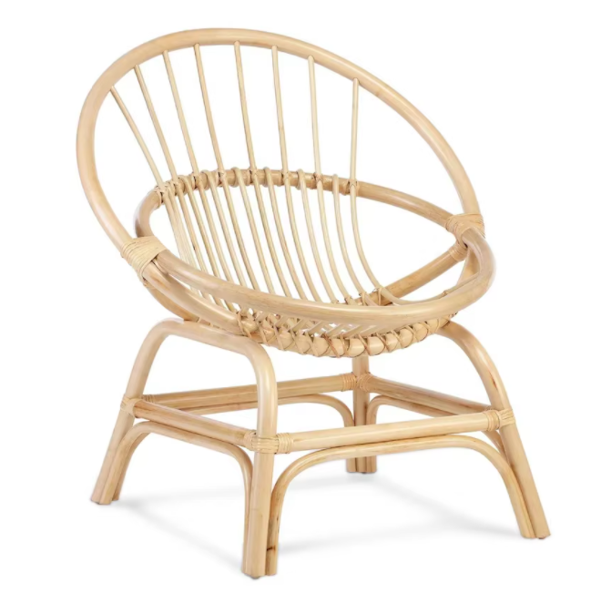 HOME DECORATION ITEM CHAIRS  FU004 Top Selling Eco-friendly Vietnam Bohemian Handwoven Rattan Leisure Chair Creative Dining Sofa for Home Living Room Decoration